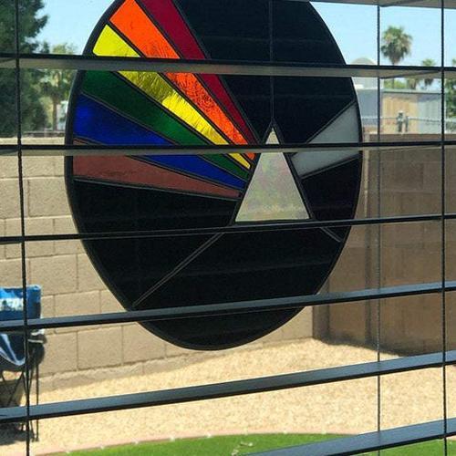 Creative Living Room Wall Decoration Dark Side Of The Moon Stained Glass