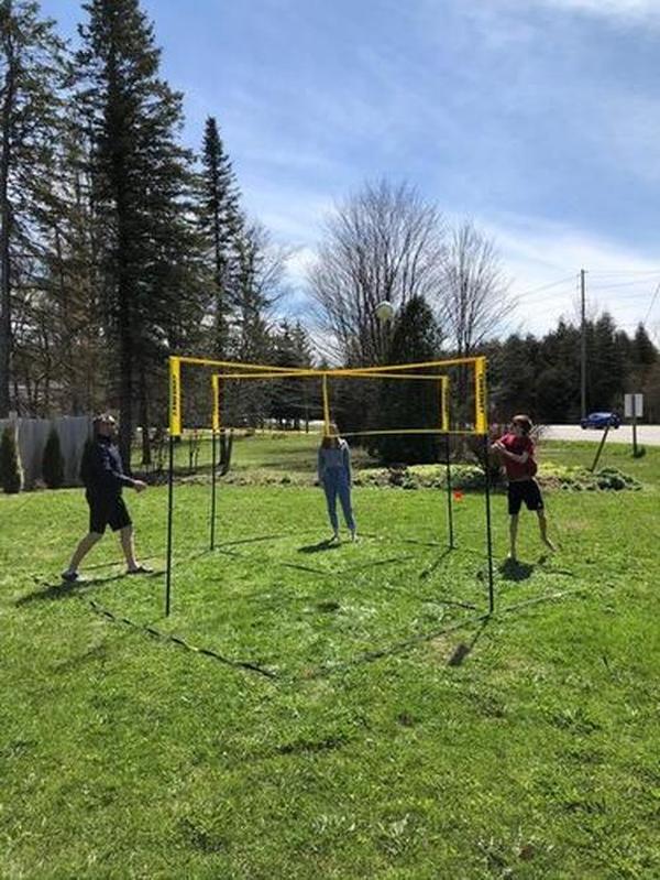 Cross Volleyball Net, PE Four Sides Standard Volleyball Net photo review