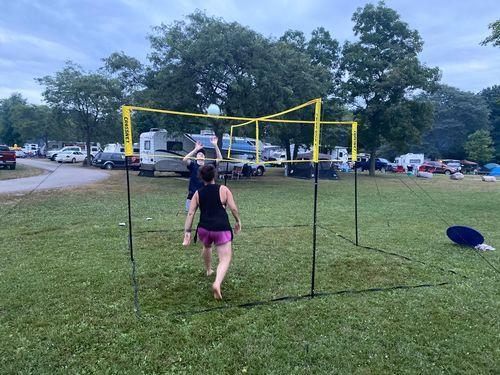 Cross Volleyball Net, PE Four Sides Standard Volleyball Net photo review