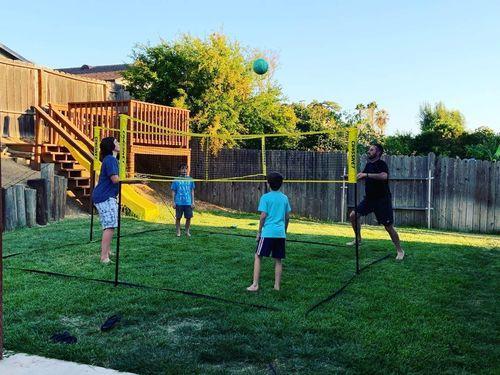 Cross Volleyball Net, PE Four Sides Standard Volleyball Net photo review