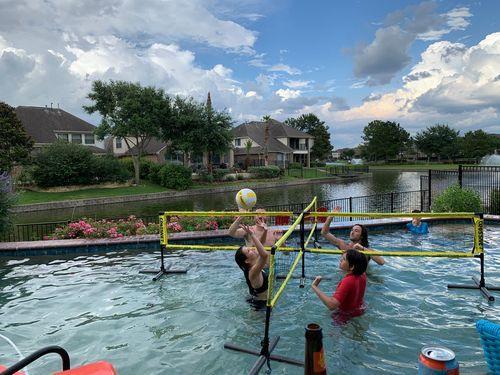 Cross Volleyball Net, PE Four Sides Standard Volleyball Net photo review