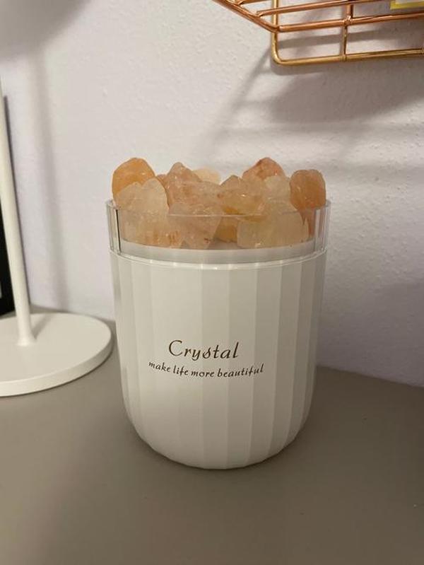 Crystal Aromatherapy Humidifier with Colorful Salt Stone Lamp photo review