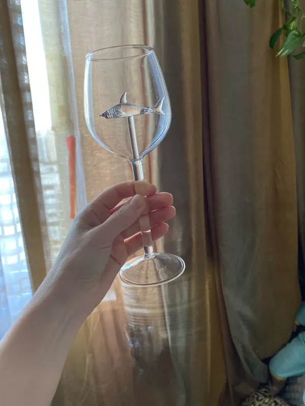 Crystal Shark Wine Glass photo review