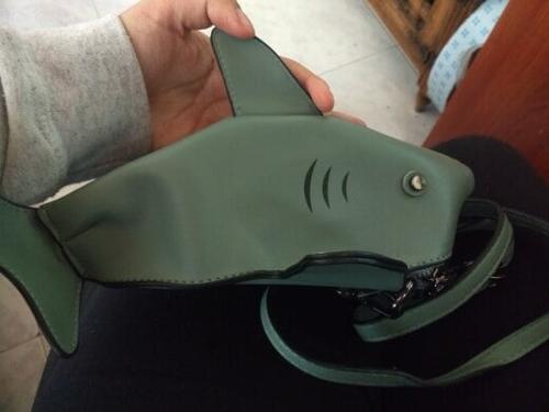 Cute Shark Crossbody Bag, Shark Shaped Handbag photo review