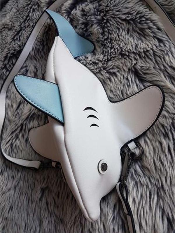 Cute Shark Crossbody Bag, Shark Shaped Handbag photo review