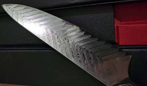 Damascus Chef Knife, Hand Forged Steel Kitchen Knife photo review