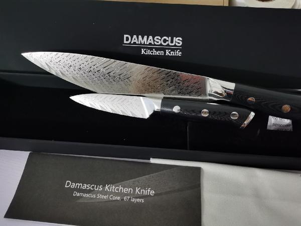 Damascus Chef Knife, Hand Forged Steel Kitchen Knife photo review