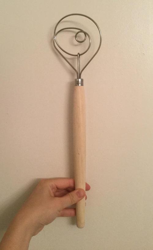 Danish Dough Whisk with Wooden Handle - Ideal for Bread, Cakes, and Pastries photo review