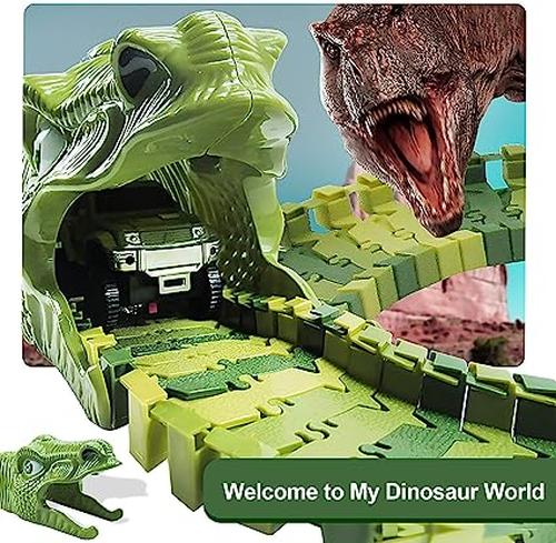 Dinosaur Railway Car Track Racing Toy Set: Unleash Your Child's Imagination!