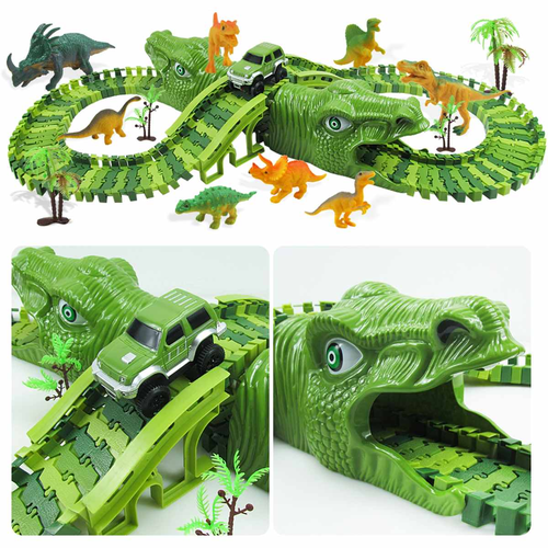 Dinosaur Railway Car Track Racing Toy Set: Unleash Your Child's Imagination!