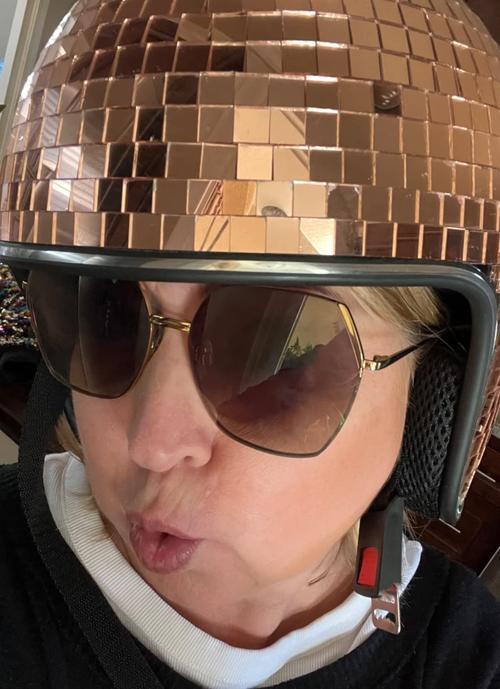 Disco Ball Helmet With Retractable Visor photo review