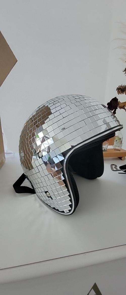 Disco Ball Helmet With Retractable Visor photo review