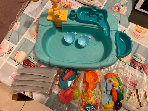 Dishwasher Toys With Tap Water Pretend To Play , Food Immersive Fishing Toys photo review