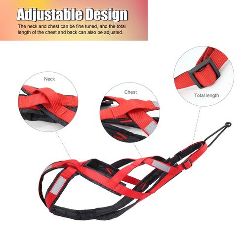 Dog Harness Weight Pulling Sledding Harness Mushing Back Harness For Large Dogs Husky Canicross Skijoring Scootering