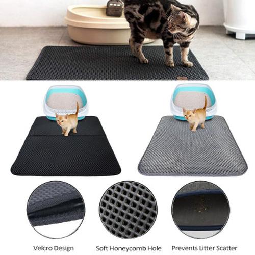 Double Layer Cat Litter Mat for Trapping Litter &amp; Keeping Cats Clean