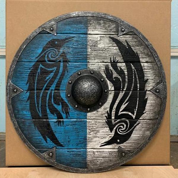 Double Ravens Personalized Battleworn Viking Shield photo review