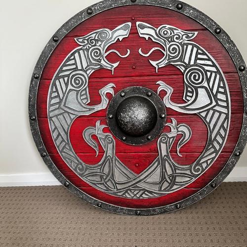 Double Ravens Personalized Battleworn Viking Shield photo review