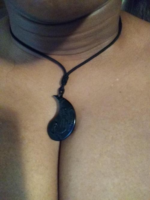 Dragon And Phoenix Yin Yang Obsidian Necklace photo review