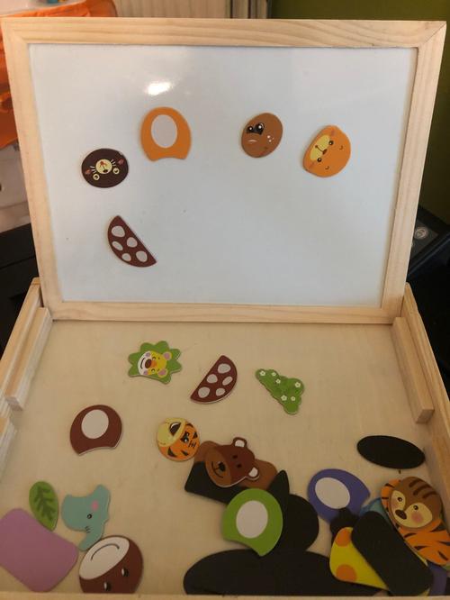 Educational Magnetic Box With Whiteboard & Chalkboard photo review