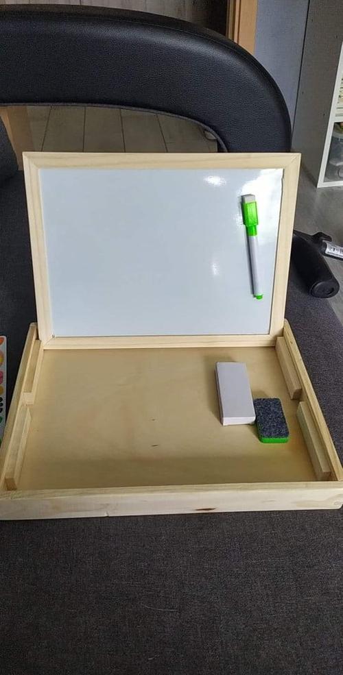 Educational Magnetic Box With Whiteboard & Chalkboard photo review