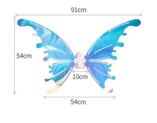 Electric Butterfly Wings Costume for Kids and Dogs with Music and Glowing Wings