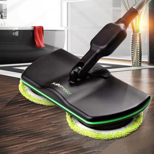 Electric Cordless Floor Mop Cleaner Detachable 360 Degree Rotary Cleaning Cloth Mop