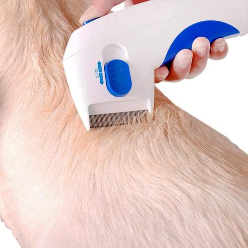 Electric Flea and Tick Comb for Cats and Dogs - Kills and Removes Fleas, Ticks, and Lice