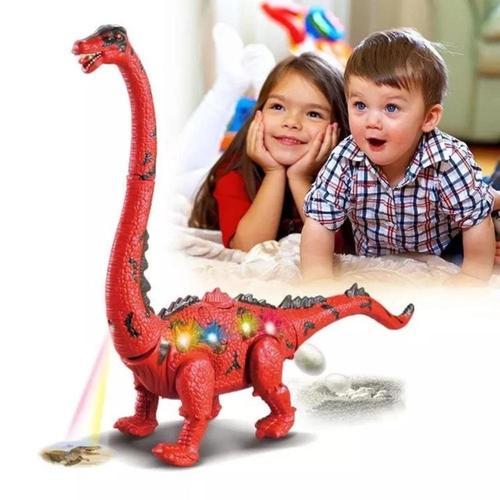 Electronic Led Walking Long Neck Dinosaur Brachiosaurus Lays Eggs (Red Or Green)