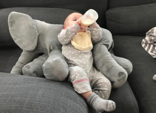 Elephant Doll Plush Toy Elephant Pillow Baby Comfort Doll photo review