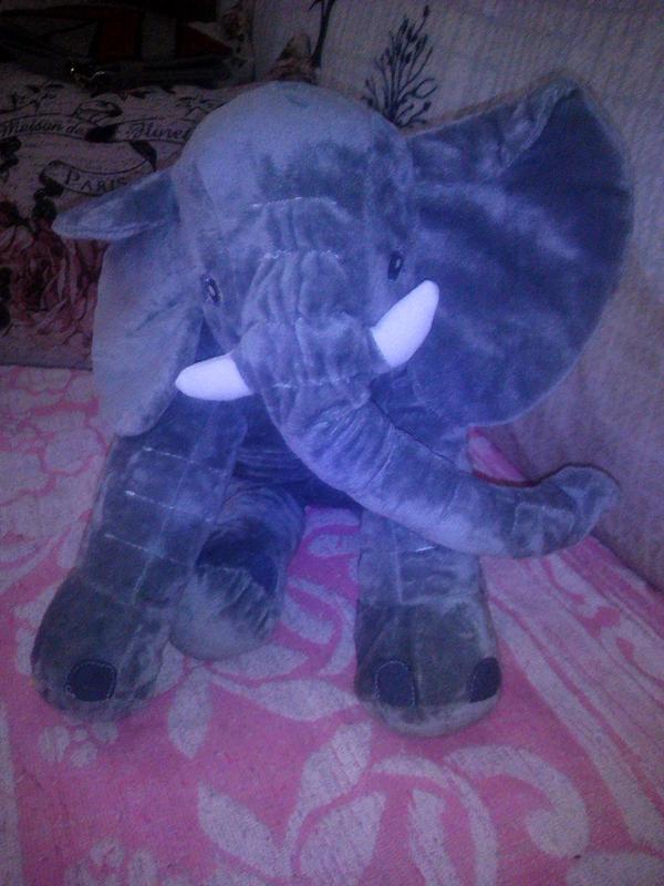 Elephant Stuffed Animal Plush Toy Baby Pillow, Elephant Pillow Baby Comfort Doll photo review