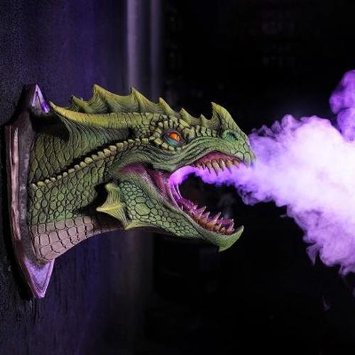 Fire &amp; Smoke Breathing Dragon Head Mount