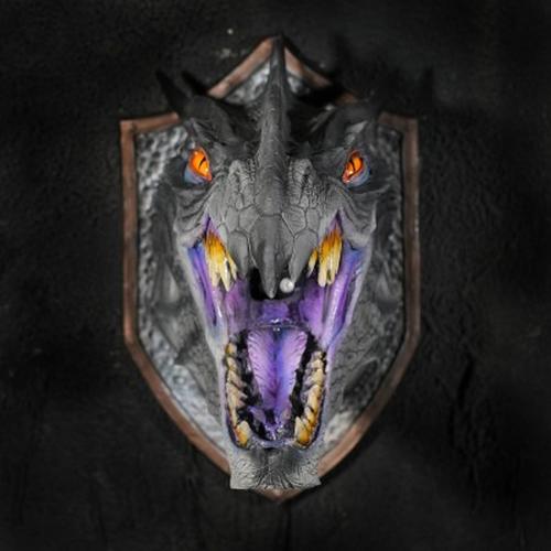 Fire &amp; Smoke Breathing Dragon Head Mount