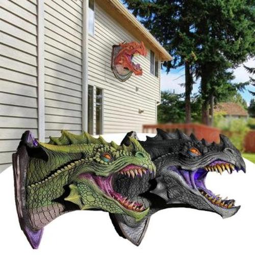 Fire &amp; Smoke Breathing Dragon Head Mount