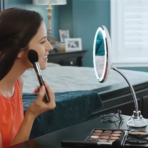 Flexible LED Magnifying Mirror for Makeup