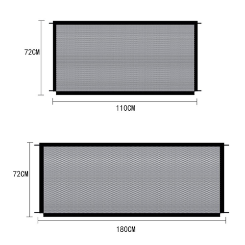 Foldable Retractable Dog Gate with Nylon Mesh - Keep Your Pets Safe and Secure