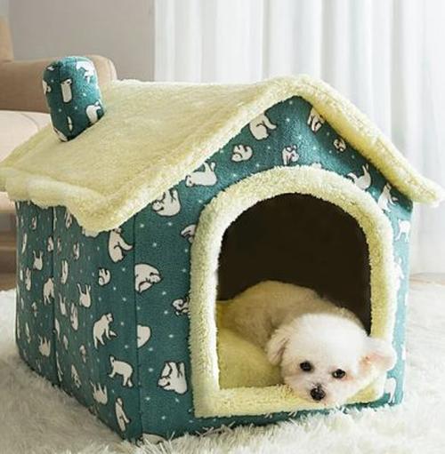 Foldable Small Pet House Bed