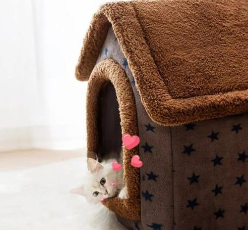 Foldable Small Pet House Bed