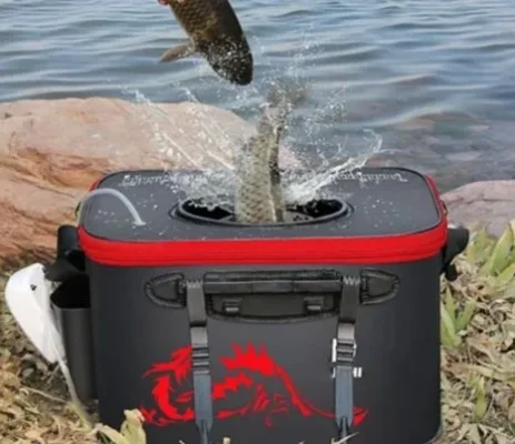 Foldable Waterproof Fishing Bucket - Live Fish Container Multi-purpose Box Folding Bucket