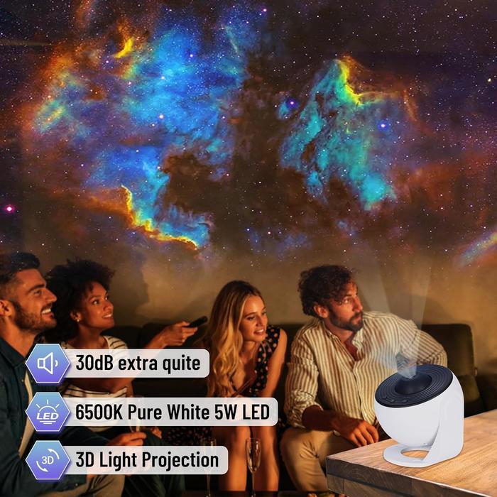 Galaxy Projector, Planetarium Star Projector Realistic Starry Sky Night Light with Solar System Constellation Moon