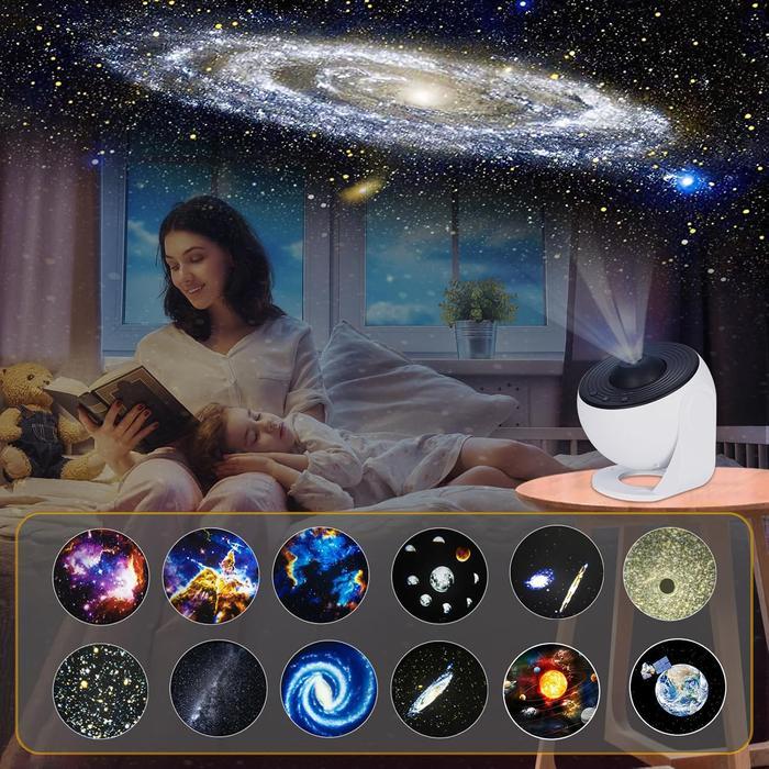 Galaxy Projector, Planetarium Star Projector Realistic Starry Sky Night Light with Solar System Constellation Moon