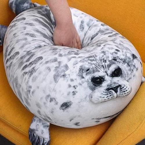 Giant 3D Blob Seal Pillow Soft Hugging Stuffed Cotton Plush Animal Toy