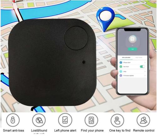 GPS Tracker Mini Locator Device For Pets, Square Bluetooth Anti-Lost device