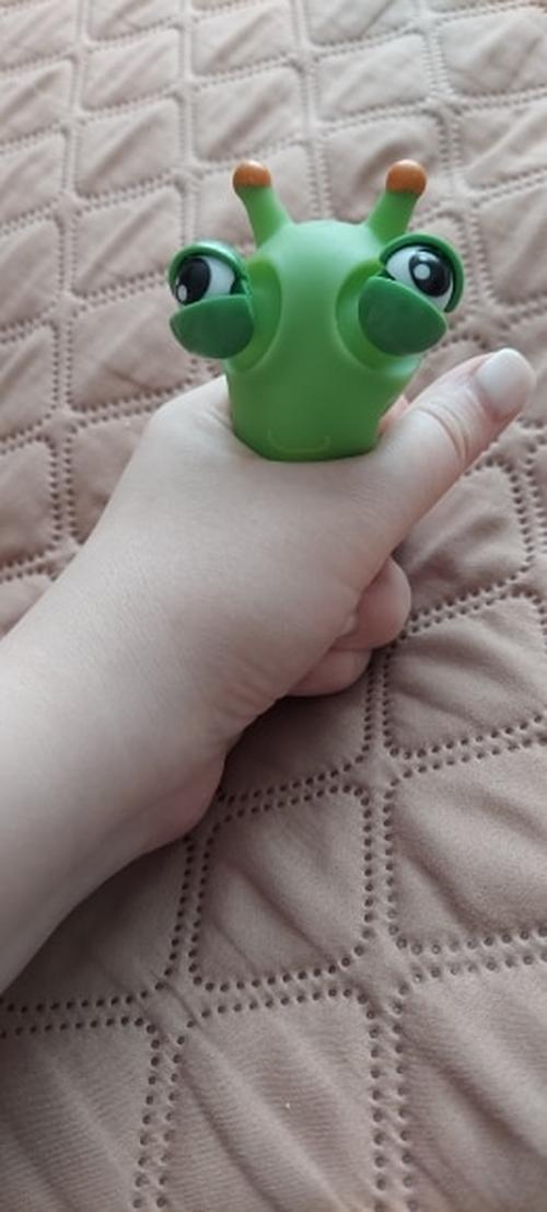 Green Bug Squeeze Toy with Grass Eyes - Sensory Toy for Kids and Adults photo review