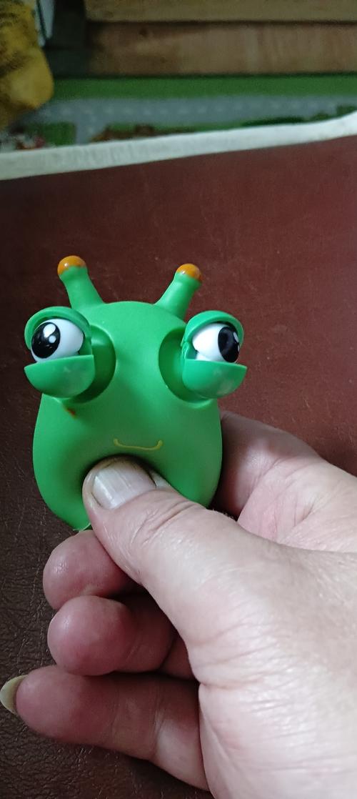 Green Bug Squeeze Toy with Grass Eyes - Sensory Toy for Kids and Adults photo review