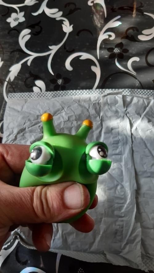 Green Bug Squeeze Toy with Grass Eyes - Sensory Toy for Kids and Adults photo review