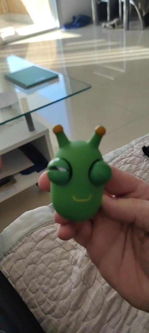 Green Bug Squeeze Toy with Grass Eyes - Sensory Toy for Kids and Adults photo review