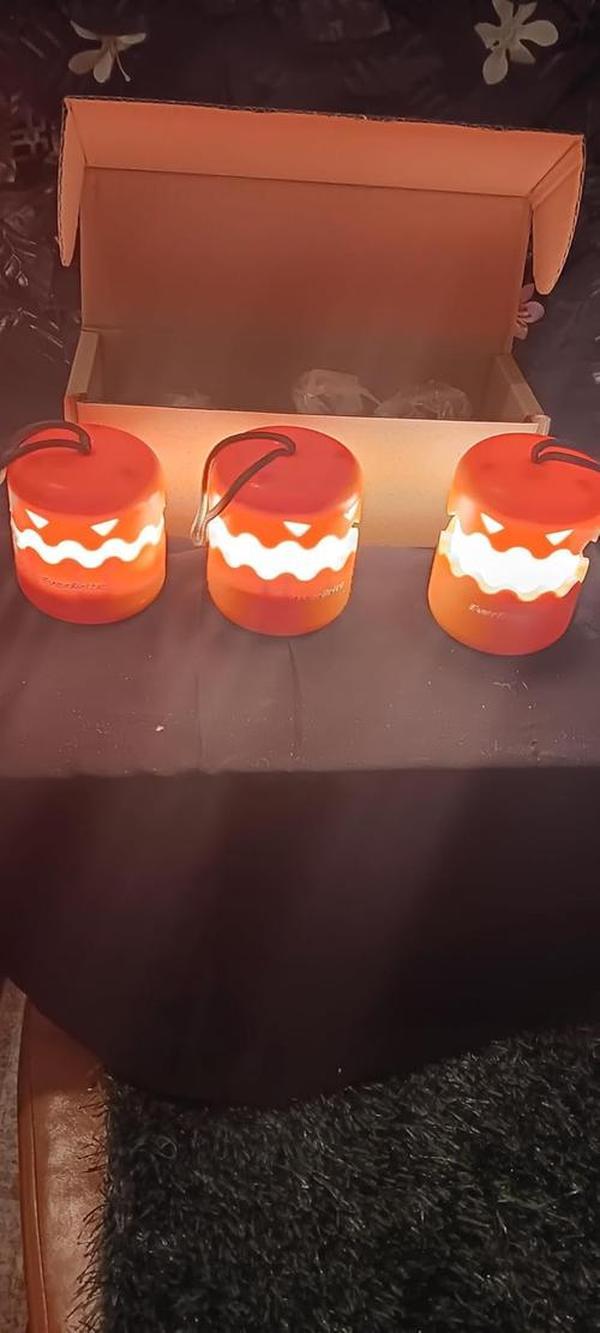 Halloween Pumpkin Lantern, Collapsible Jack O Lantern Pumpkins, Halloween Party Favors, Light up Pumpkin Outdoor photo review