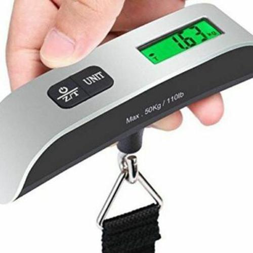 Handheld Digital Luggage Scale with Temperature Sensor &amp; LCD Display