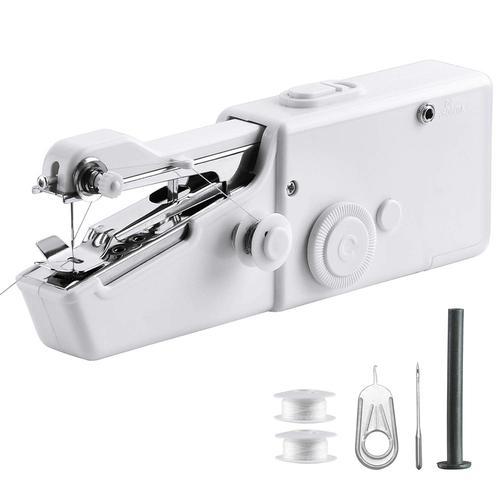 Handheld Electric Sewing Machine Set (Black/White)