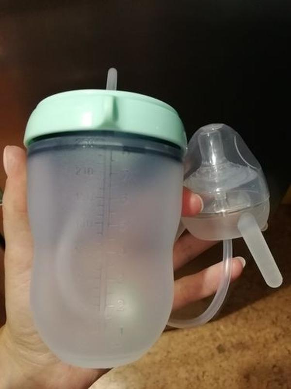 Hands-Free Baby Bottle, Feeding Bottle Kids Cup Children Training Silicone photo review